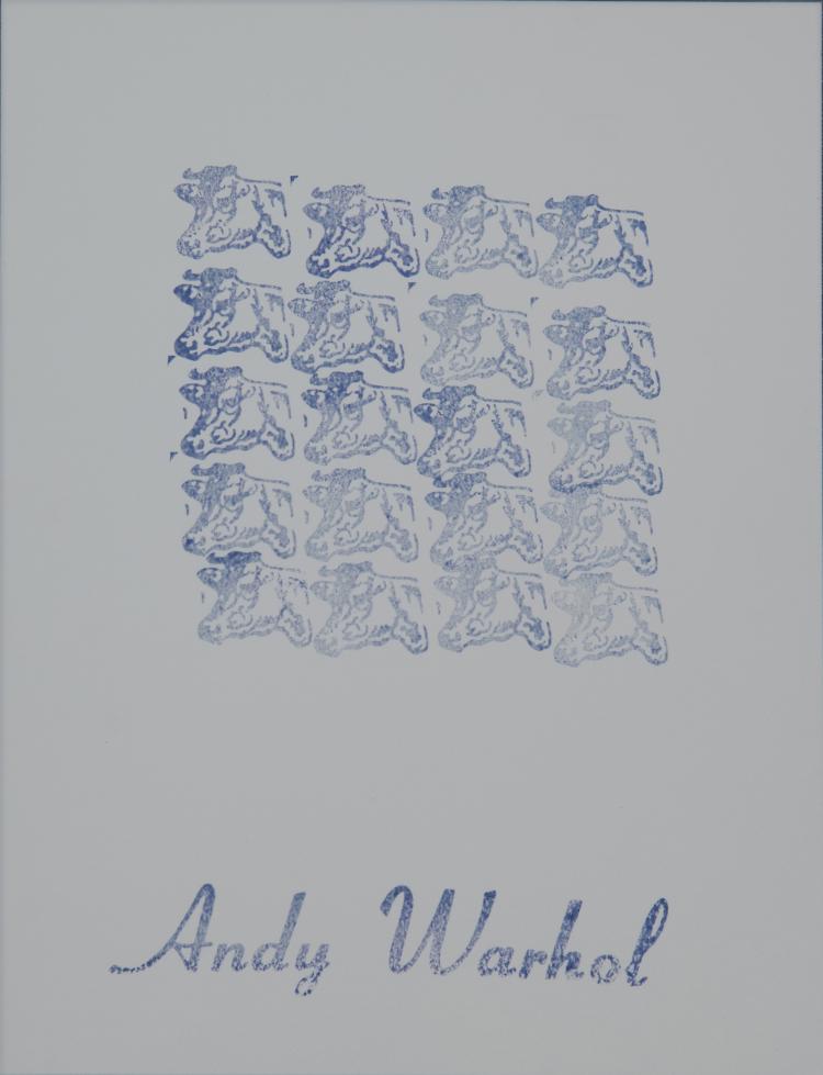 Hauptbild zu Objekt, 'Blue Cows' (Blue Version, Rubber Stamp)', 1967, Andy Warhol, 130B 290