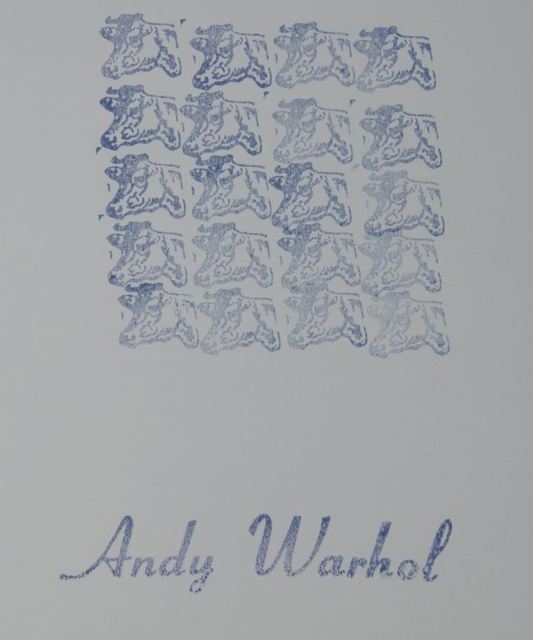 Bild 1 zu Objekt, 'Blue Cows' (Blue Version, Rubber Stamp)', 1967, Andy Warhol, 130B 290