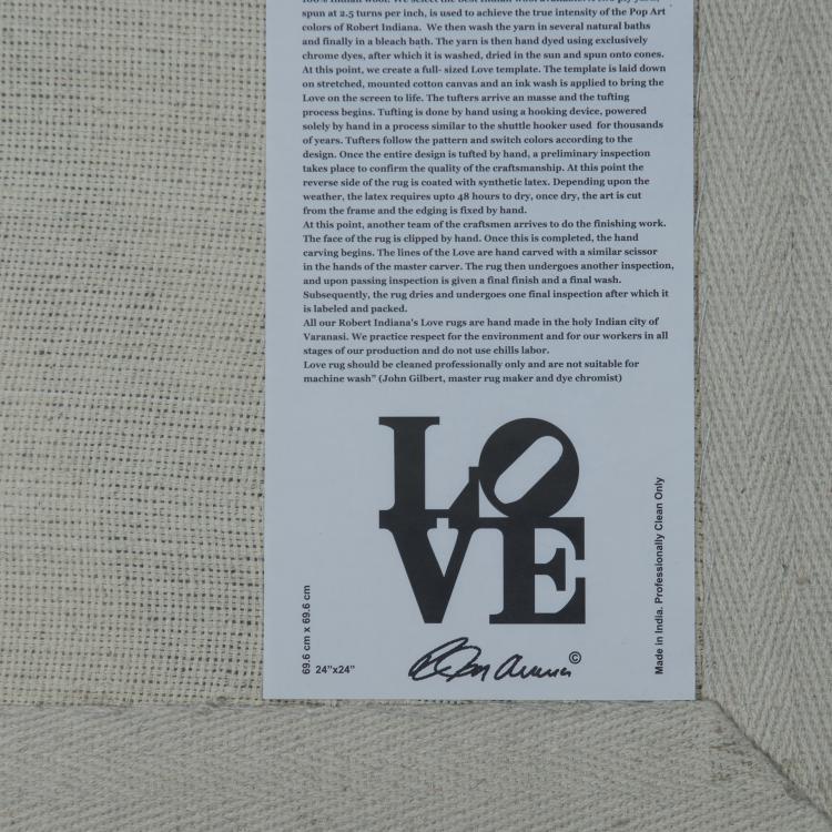 Bild 1 zu Objekt, Teppich 'Love' (Schwarz auf Wei&szlig;), Robert Indiana, 130B 257