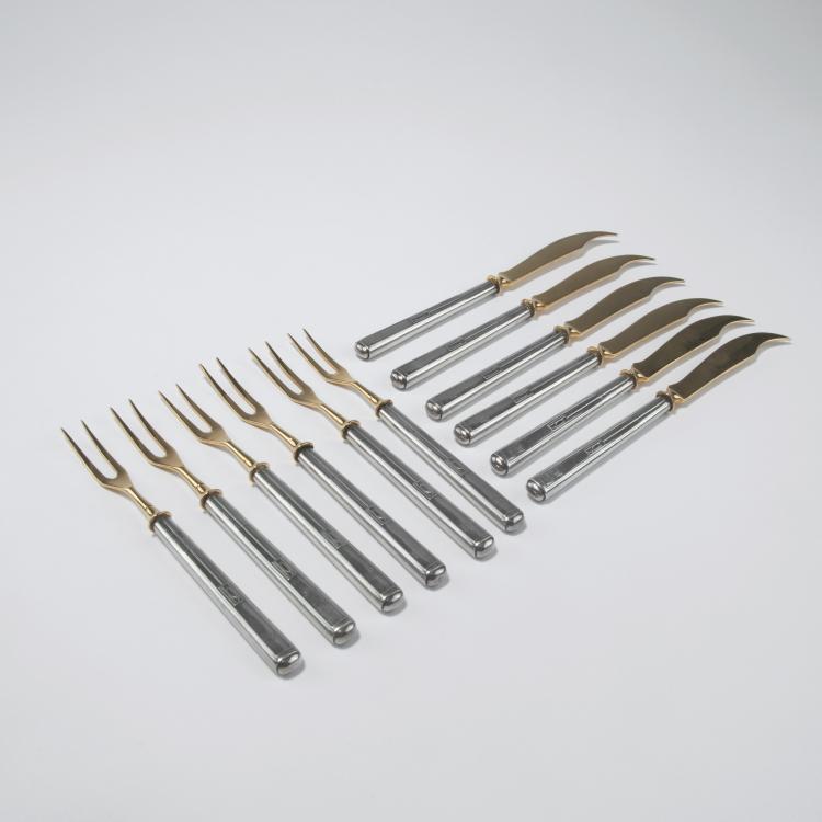 Hauptbild zu Objekt, '2000' fruit cutlery, 1901, Joseph Maria Olbrich, Clarfeld & Springmeyer, Hemer, 129 448