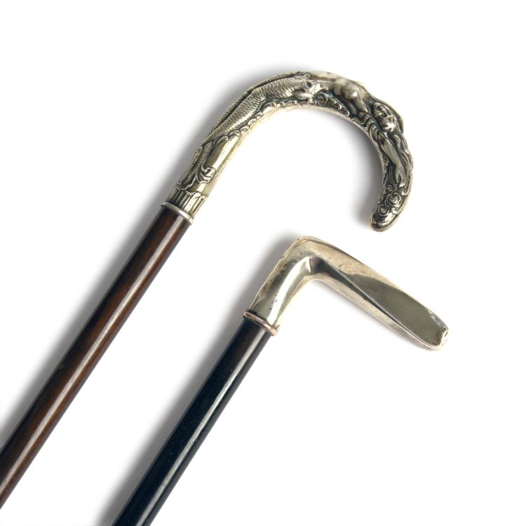 Hauptbild zu Objekt, Zwei Spazierst&ouml;cke, um 1905, Deutschland, 132B 1002