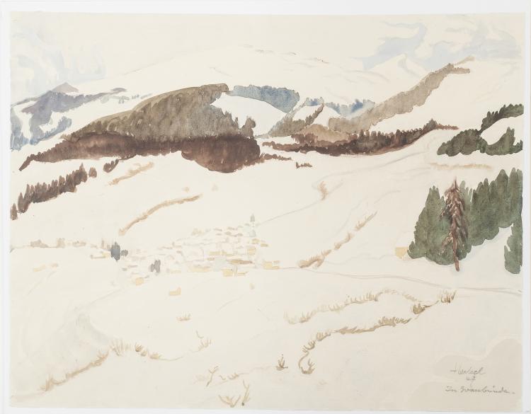 Hauptbild zu Objekt, 'In Graub&uuml;nden', 1947, Erich Heckel, 130B 206