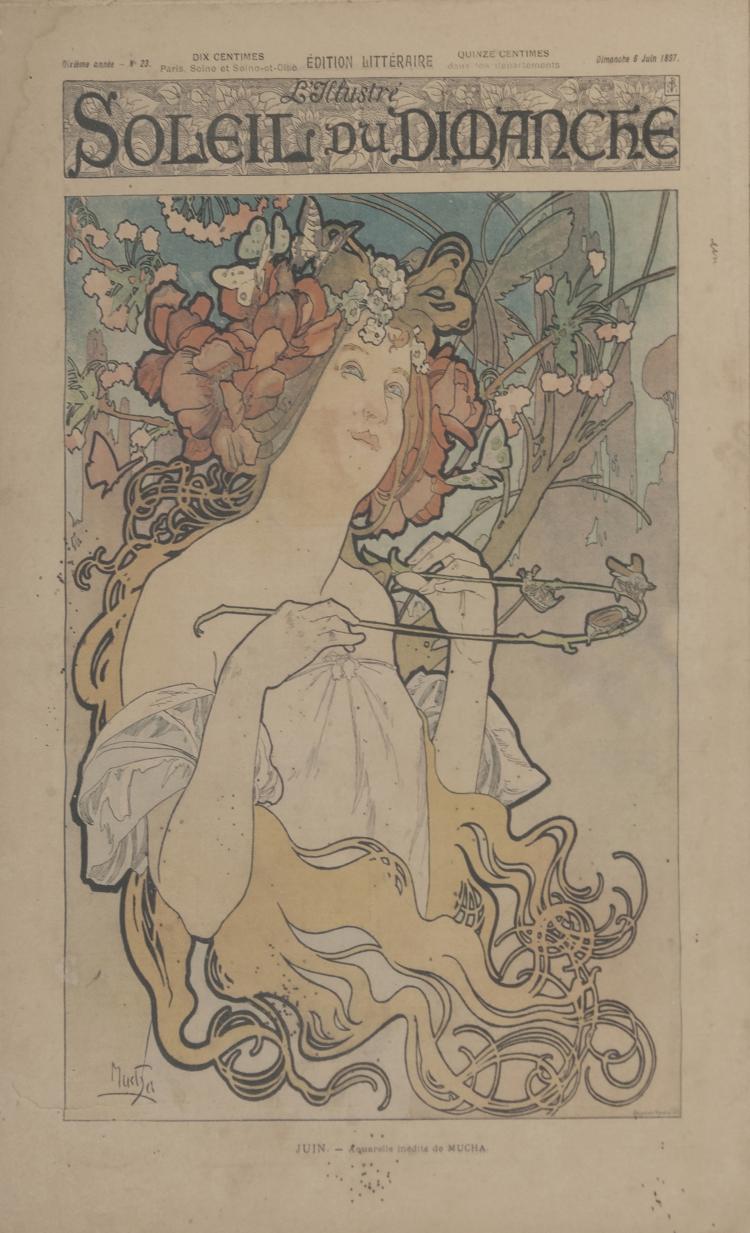 Hauptbild zu Objekt, 'Juin' from the 'Soleil du dimanche' magazine, 1897, Alphonse Mucha, 129 700