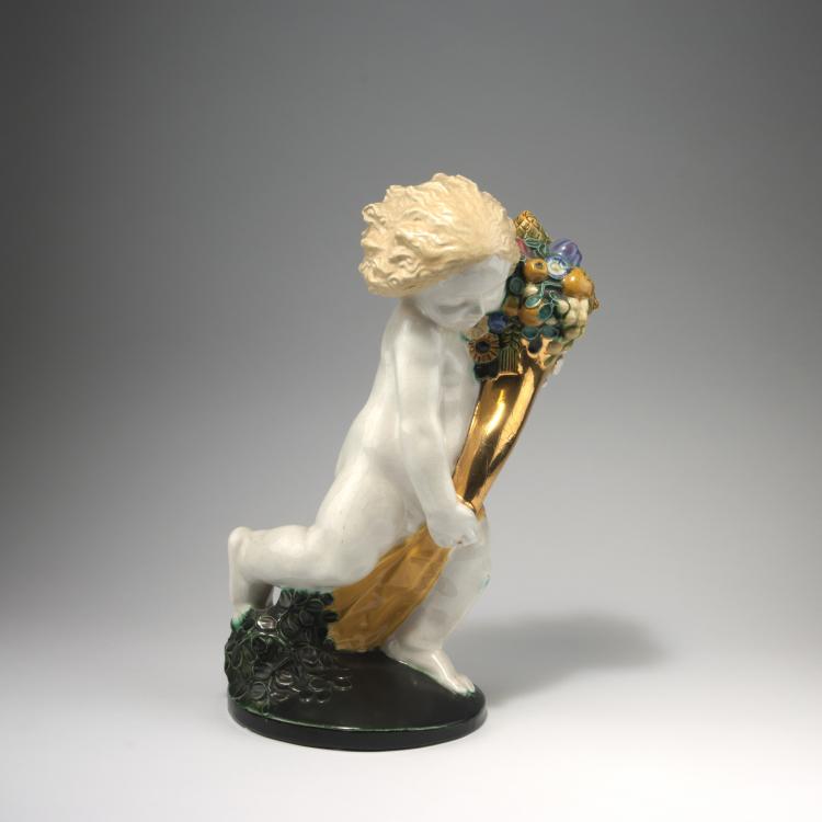 Bild 1 zu Objekt, Putto with horn of plenty (Summer), c1907, Michael Powolny, Wiener Keramik, 130A 14