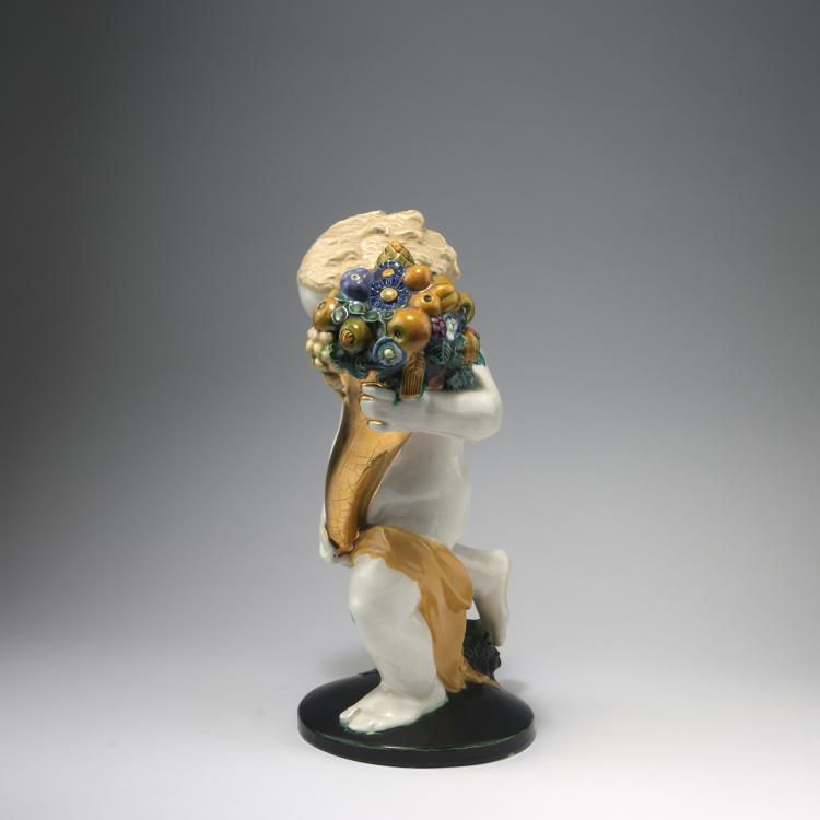 Bild 2 zu Objekt, Putto with horn of plenty (Summer), c1907, Michael Powolny, Wiener Keramik, 130A 14