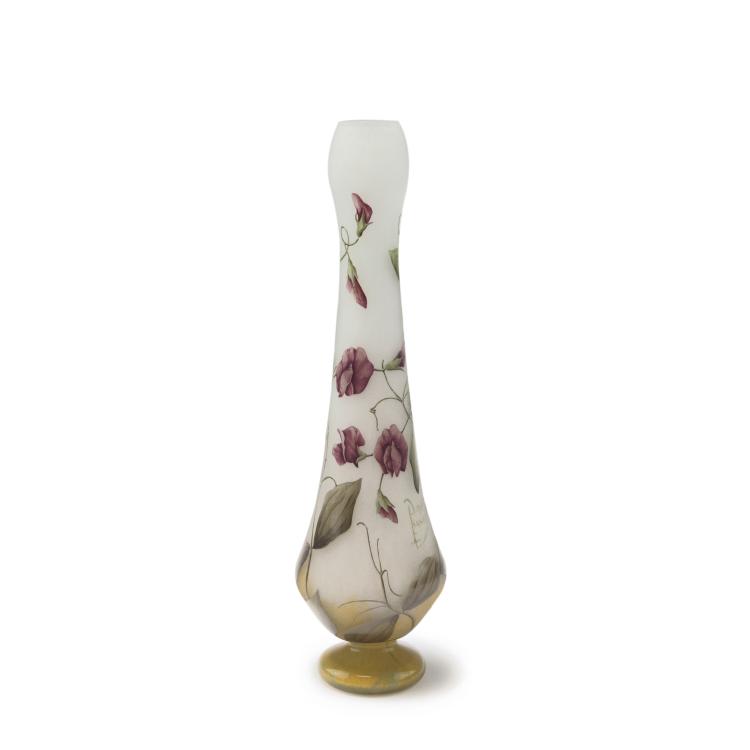 Hauptbild zu Objekt, 'Pois de senteur' vase, c1910, Daum Fr&egrave;res, Nancy, 129 79