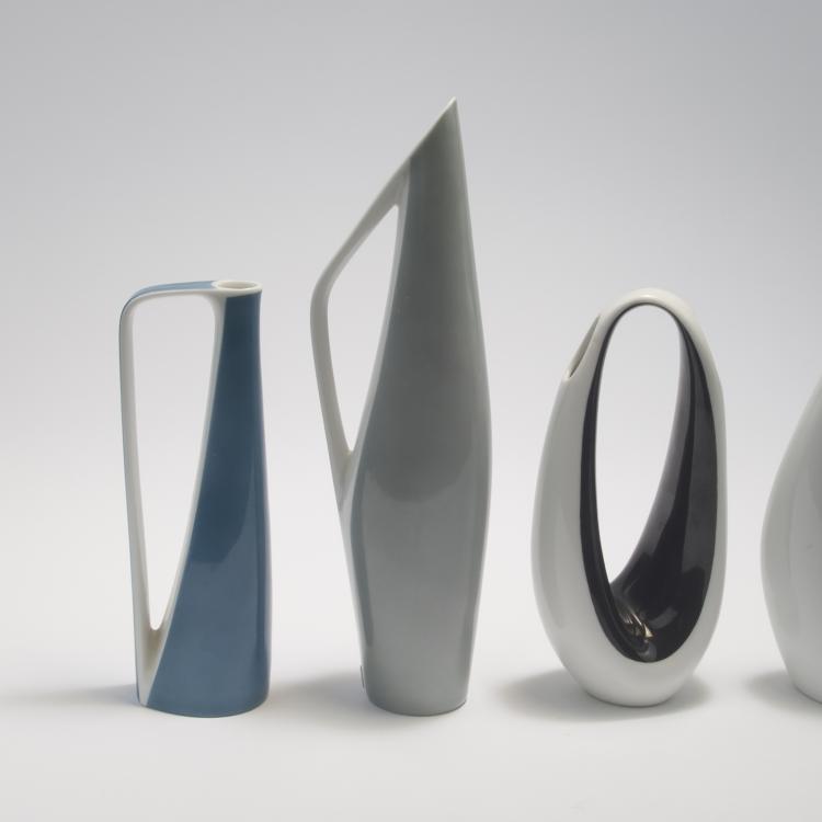 Bild 2 zu Objekt, Vier Vasen, '2661' - 'Kummet', '2690', '2698' und '2668', um 1955, Beate Kuhn, Rosenthal, Selb, 131B 306