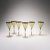 Six wine glasses, c1900