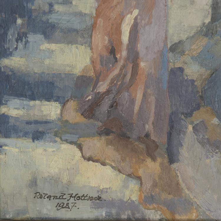 Bild 1 zu Objekt, 'S&uuml;dl&auml;ndisches Motiv mit Platanen', 1927, Roland Hettner, 130B 209