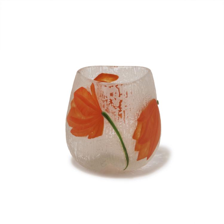 Hauptbild zu Objekt, 'Tulipes' vase, 1920-25, Daum Fr&egrave;res, Nancy, 129 117