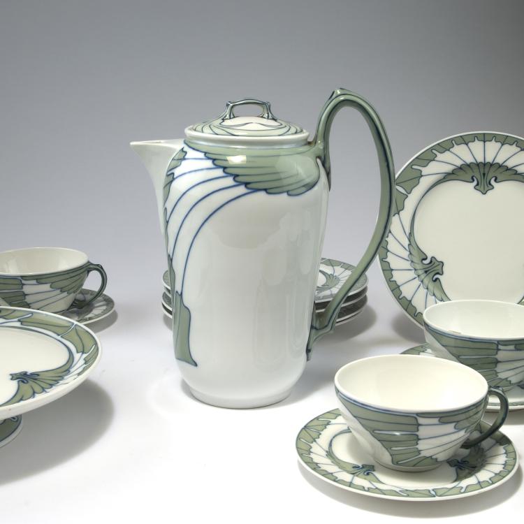Bild 2 zu Objekt, Kaffeeservice 'Fl&uuml;gelmuster', 1901, Rudolf Hentschel, Meissen, KPM, 129 588