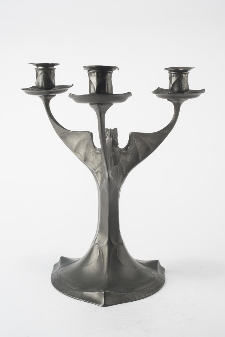 Hauptbild zu Objekt, Kerzenleuchter 'Fledermaus', 1901/02, Hugo Leven, Kayser, J. P., Krefeld, 132B 880