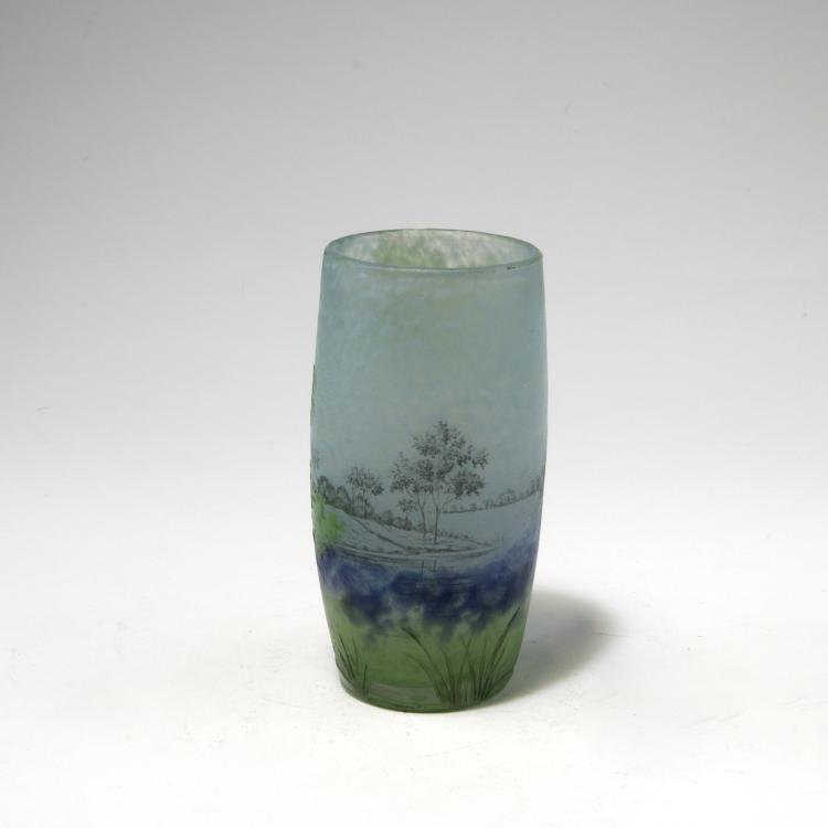 Bild 1 zu Objekt, 'Paysage lacustre' vase, 1905-10, Daum Fr&egrave;res, Nancy, 129 50