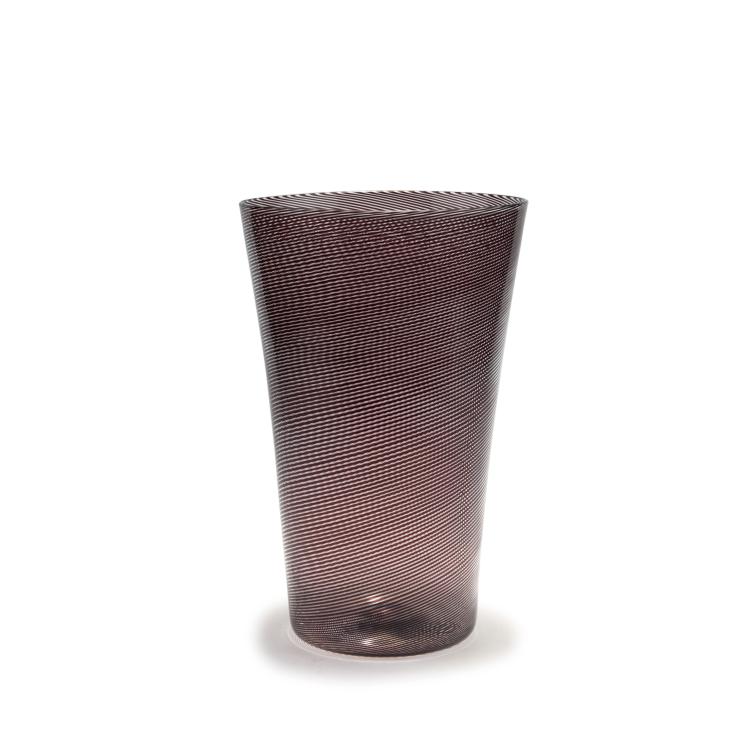 Hauptbild zu Objekt, Vase 'Mezza filigrana', um 1934, Carlo Scarpa, Venini & C., Murano, 131C 599