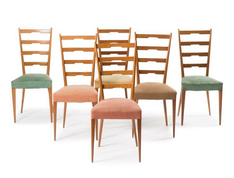 Hauptbild zu Objekt, Six chairs, 1950s, Italien, 131A 36