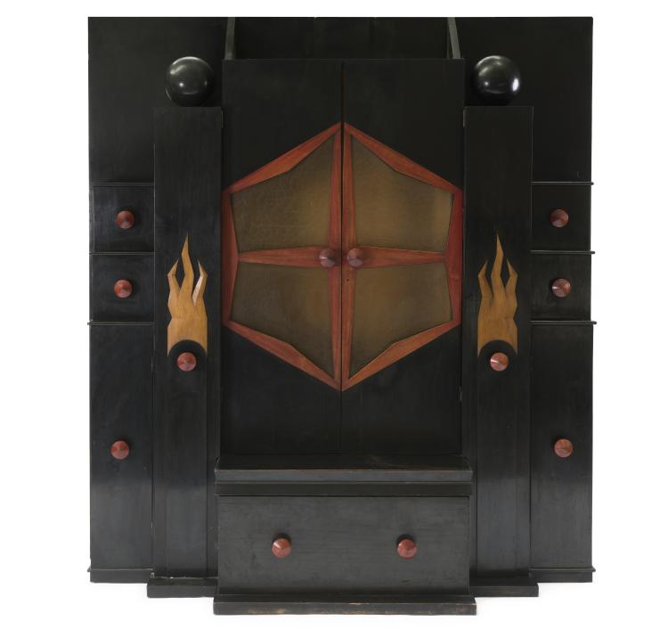 Hauptbild zu Objekt, Desk, cabinet, bench, armchair, two chairs, 1920s , Prag, 130A 19