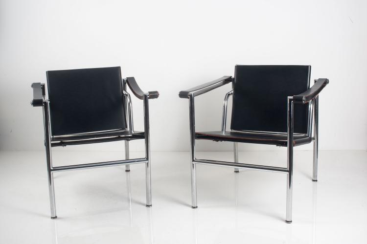 Bild 1 zu Objekt, Two 'LC 1' armchairs, 1928, Cassina, Mailand (zugeschrieben), 131B 254
