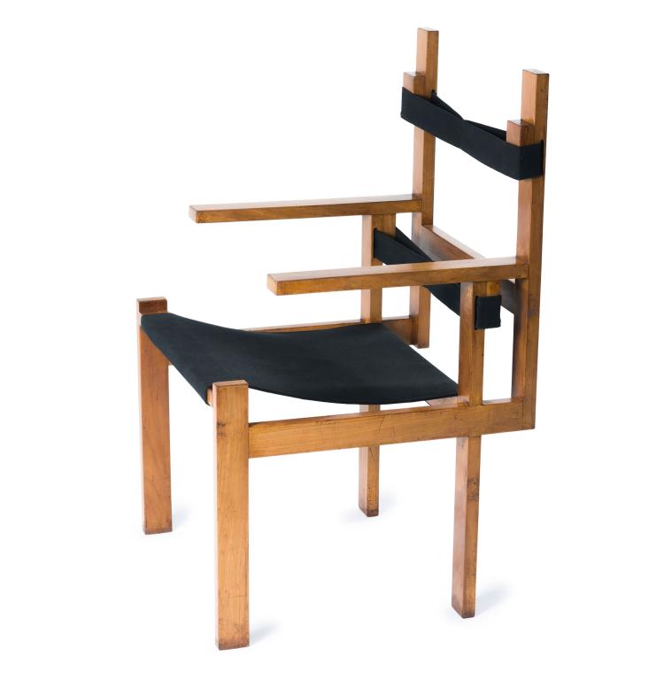 Hauptbild zu Objekt, 'ti 1a' wooden-slat chair, 1924, Marcel Breuer, Bauhaus, Weimar (wohl), 130A 57