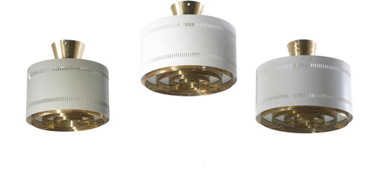 Hauptbild zu Objekt, Drei Deckenleuchten, um 1950, Itsu, Helsinki, 130A 171