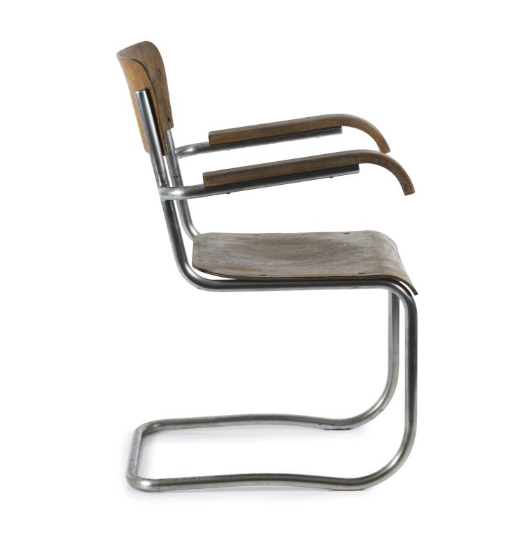 Hauptbild zu Objekt, Armlehnstuhl, um 1933, Marcel Breuer, Thonet, Frankenberg (zugeschrieben), 131B 262