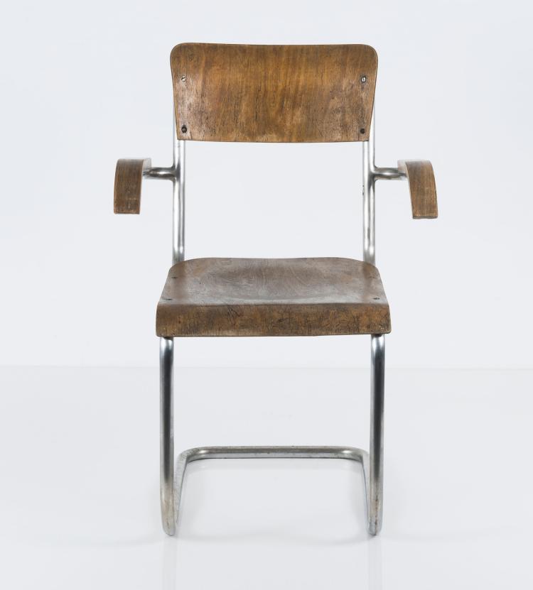 Bild 2 zu Objekt, Armlehnstuhl, um 1933, Marcel Breuer, Thonet, Frankenberg (zugeschrieben), 131B 262