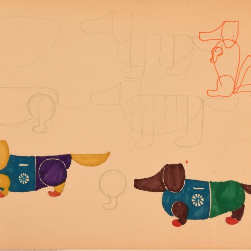 16 sketches 'Waldi', 1970