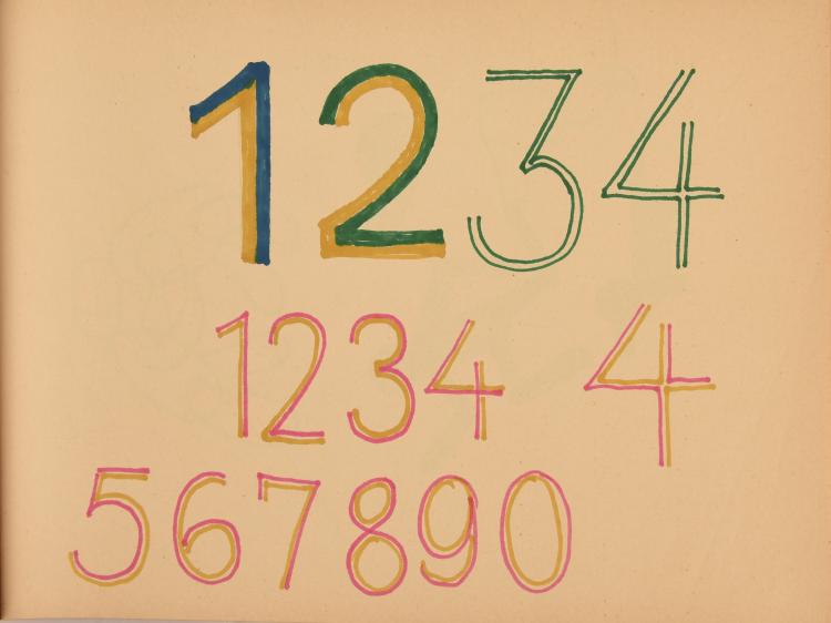 Bild 2 zu Objekt, 16 sketches 'Waldi', 1970, Otl Aicher, Aicher, Otl; Winschermann, Elena; Ay, Hermann, 131B 408