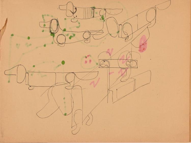 Bild 8 zu Objekt, 16 sketches 'Waldi', 1970, Otl Aicher, Aicher, Otl; Winschermann, Elena; Ay, Hermann, 131B 408