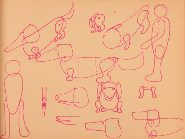 Bild 14 zu Objekt, 16 sketches 'Waldi', 1970, Otl Aicher, Aicher, Otl; Winschermann, Elena; Ay, Hermann, 131B 408