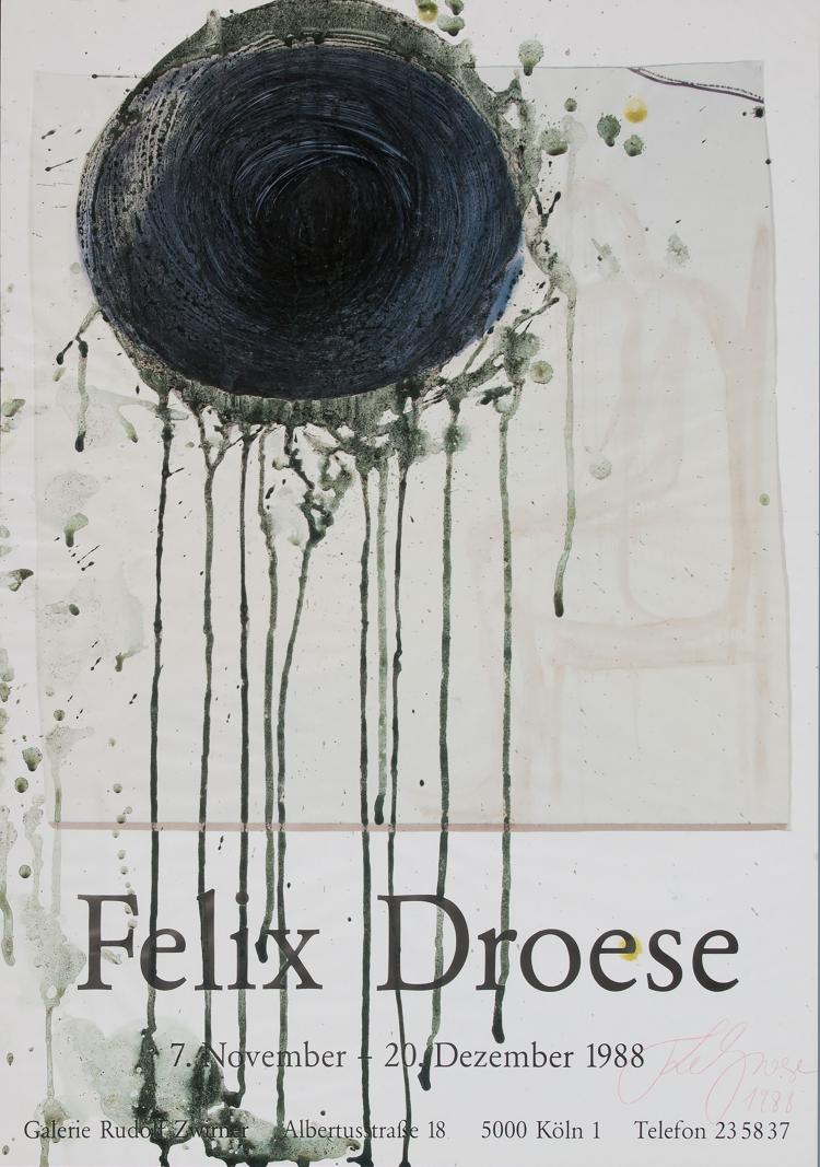 Hauptbild zu Objekt, 'Felix Droese Galerie Rudolf Zwirner' (K&ouml;ln) poster, 1988, Felix Droese, 130B 314