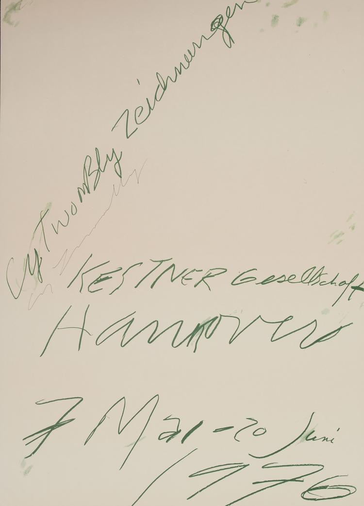 Hauptbild zu Objekt, 'Cy Twombly Zeichnungen Kestnergesellschaft Hannover' poster, 1976, 130B 350