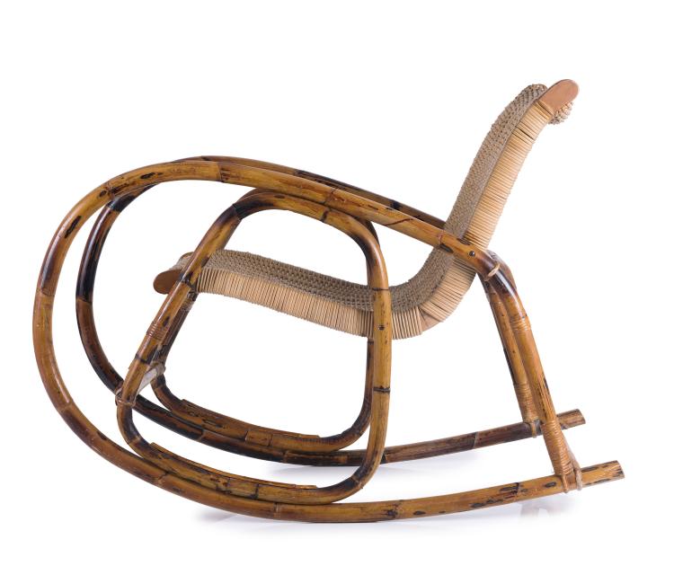 Hauptbild zu Objekt, Wicker rocking chair, 1930s , Deutschland, 131B 273