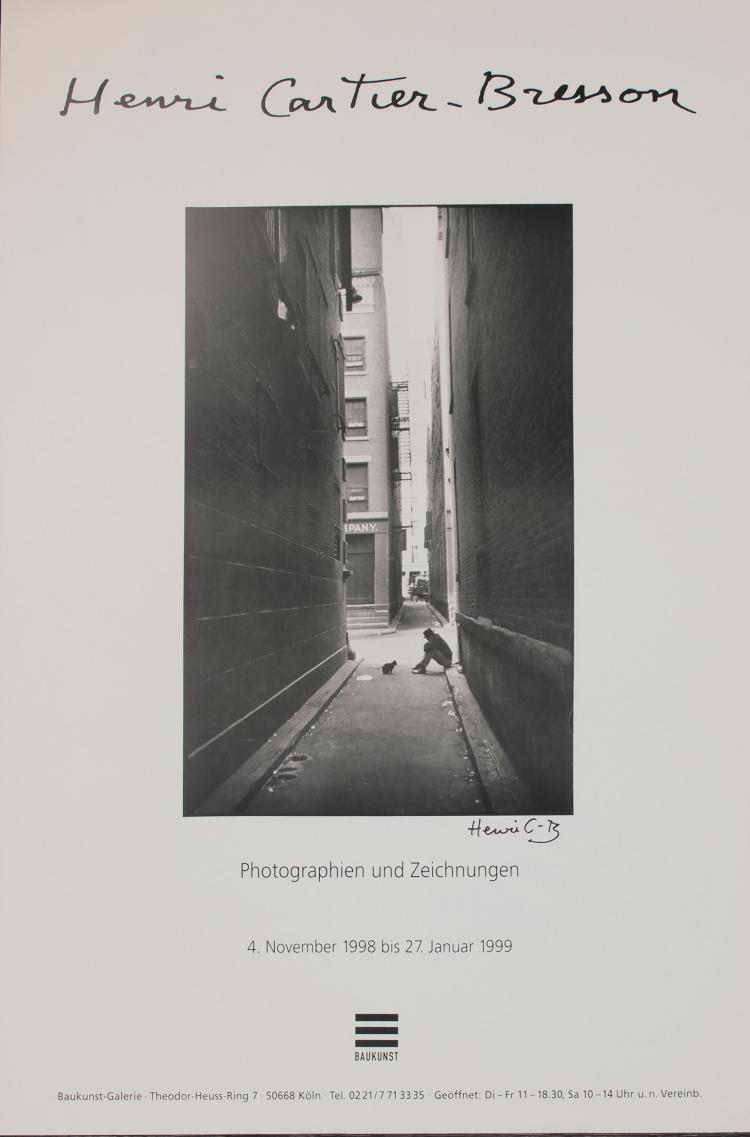 Hauptbild zu Objekt, 'Henri Cartier-Bresson - Photographien und Zeichnungen, Baukunst-Galerie K&ouml;ln, 1998/1999' poster, 1998, Henri Cartier-Bresson, 130B 306