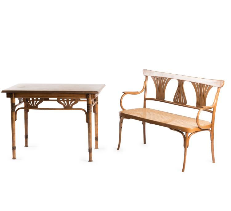 Hauptbild zu Objekt, Bench and table, c1900, Kohn, J. & J., Wsetin, 131B 245