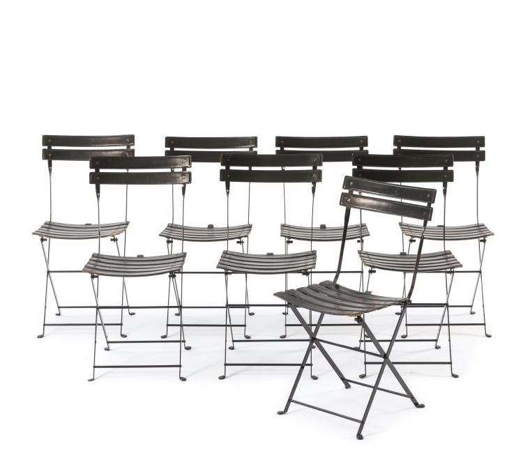 Hauptbild zu Objekt, Eight 'Celestina' folding chairs, 1978, Marco Zanuso, Zanotta, Nova Milanese, 131A 186