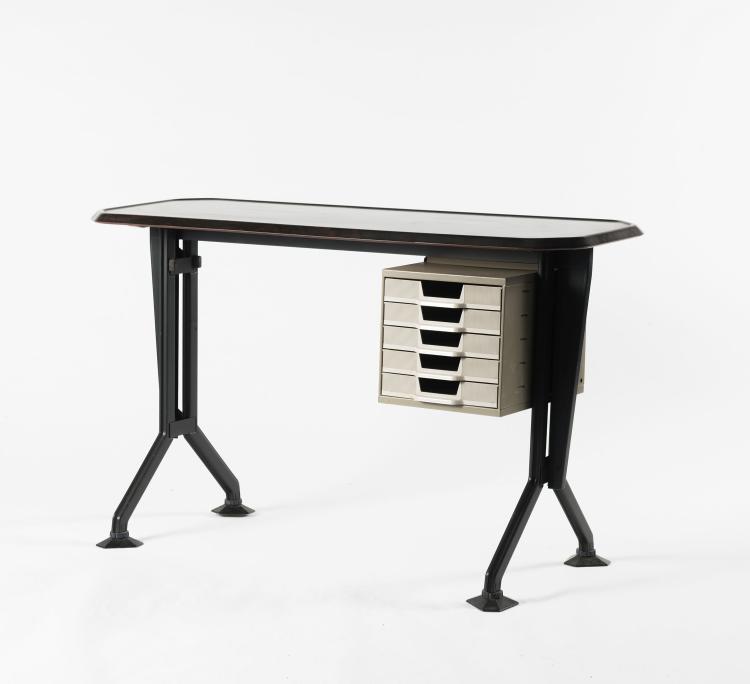 Bild 5 zu Objekt, 'Arco' typewriter desk, 1963, Studio B.B.P.R., Olivetti, Ivrea, 131A 148