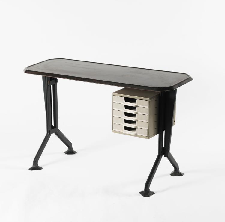 Bild 6 zu Objekt, 'Arco' typewriter desk, 1963, Studio B.B.P.R., Olivetti, Ivrea, 131A 148