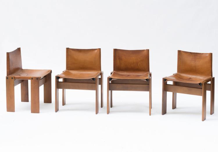 Hauptbild zu Objekt, Four 'Monk' chairs, 1974, Afra Scarpa, Molteni, Giussano, 131A 178