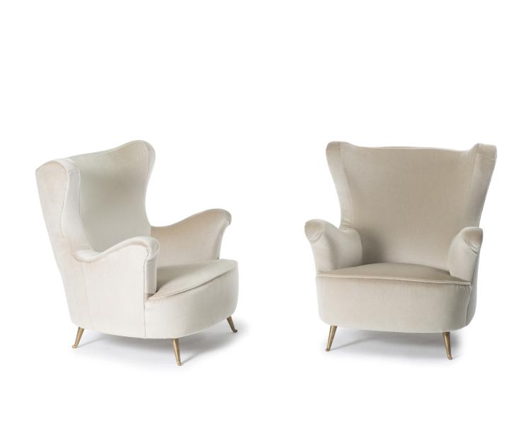 Hauptbild zu Objekt, Two easy chairs, c1950, Italien, 131A 34