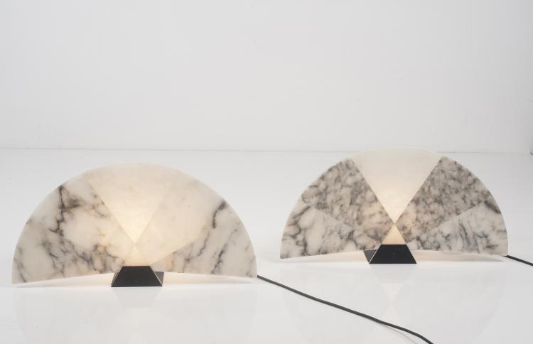 Bild 1 zu Objekt, Two table lights, c1980, Angelo Mangiarotti, Skipper, Mailand, 131A 225