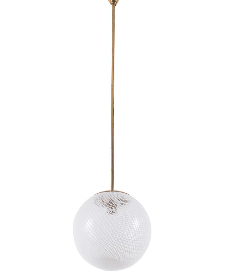 Hauptbild zu Objekt, 'Reticello' ceiling light, c1940, Carlo Scarpa, Venini & C., Murano, 131A 11