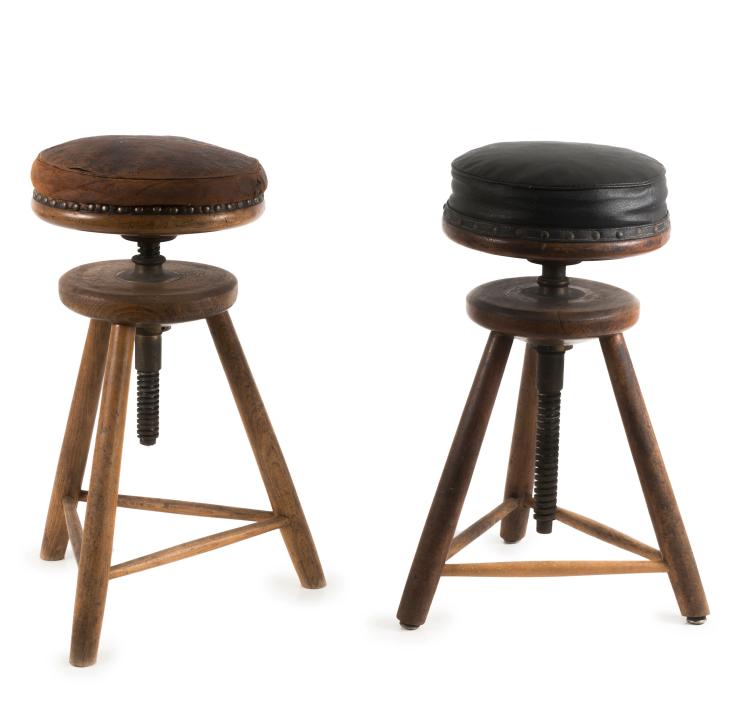 Hauptbild zu Objekt, Two work stools, 1920/30s, Deutschland, 131B 250