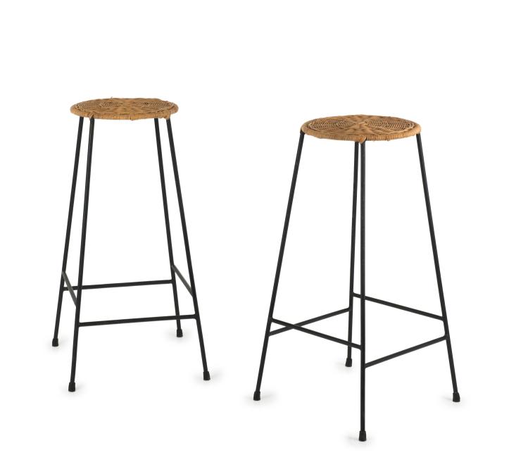 Hauptbild zu Objekt, Two bar stools, 1950s, Kerstin H&ouml;rlin-Holmquist, Nordiska Kompaniet (NK), Stockholm, 131B 357