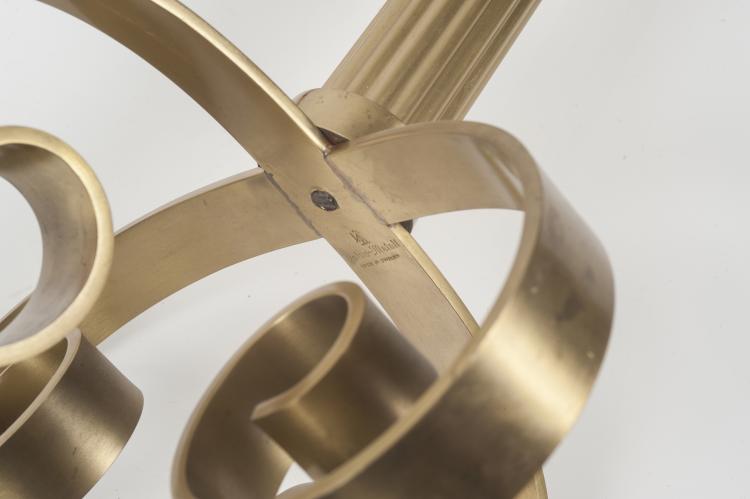 Bild 1 zu Objekt, Two tall candelabrums, 1940s, Ivar Alenius Bj&ouml;rk, Ystad-Metall, Ystad, 131B 455