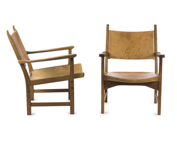 Hauptbild zu Objekt, Two 'Caryngo' armchairs, 1955, Carl Malmsten, Swedese M&ouml;bler, Vaggaryd; Nordiska Kompaniet, 131B 387