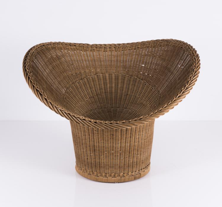 Bild 1 zu Objekt, 'E 20' wicker chair, 1957, Egon Eiermann, Murmann, Heinrich, Johannisthal, 131B 438