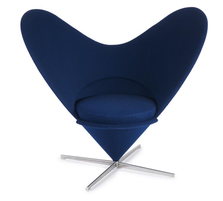 Hauptbild zu Objekt, Sessel 'K3' - 'Herzt&uuml;te', 1958, Verner Panton, Plus-linje, Kopenhagen, 131B 447