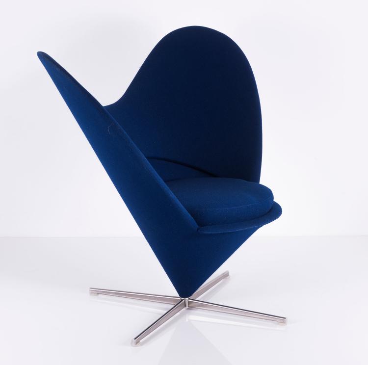 Bild 1 zu Objekt, Sessel 'K3' - 'Herzt&uuml;te', 1958, Verner Panton, Plus-linje, Kopenhagen, 131B 447