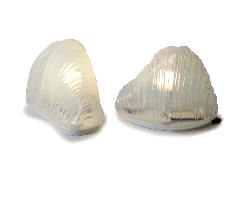 Hauptbild zu Objekt, Zwei Tischleuchten 'Eisberg' - 'LT 302', um 1970, Carlo Nason, Mazzega, Murano, 131A 168