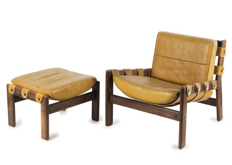 Hauptbild zu Objekt, Sessel mit Ottoman, um 1958, Brasilien, 131B 449